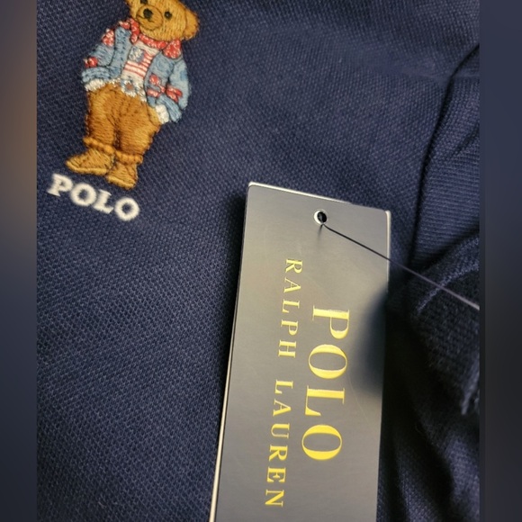 Ralph Lauren Polo Girls Bear Stretch Mesh Polo Dress - Picture 3 of 4